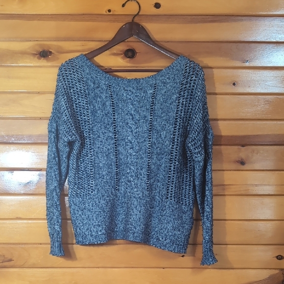 Women's Blue Knit Sweater - Picture 1 of 5